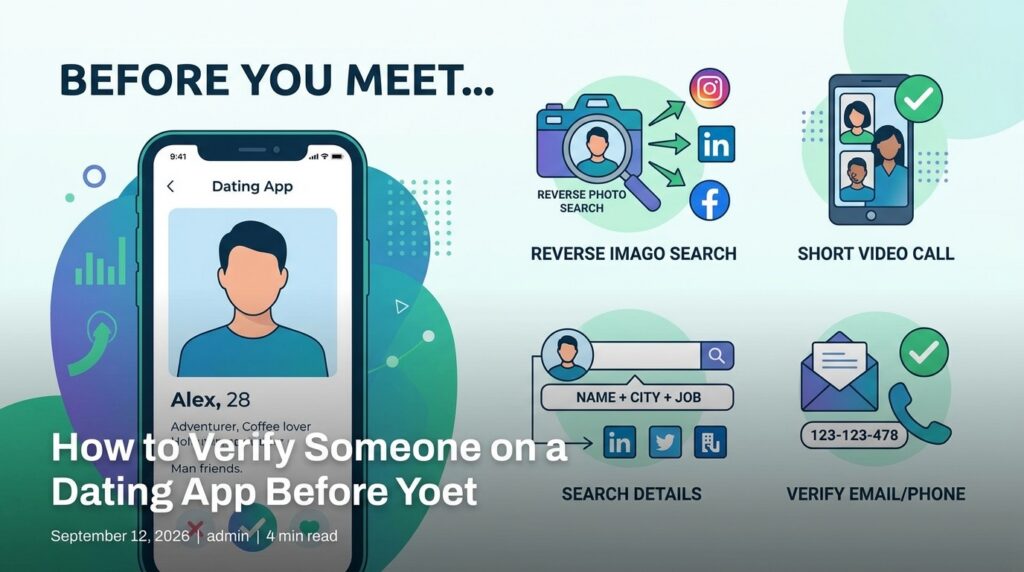 How to verify someone on a dating app: reverse image search, a short video call, searching their details, and checking their email or phone